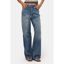 Kadın T.kot Rengi 4w6-31 Low Rise Straight Fit Denim Jean