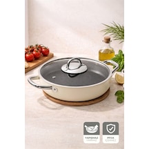 Gigilli Esperanza Titanyum Karnıyarık Tenceresi 24 Cm Krem Diğer