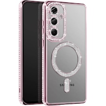 Joko Samsung Uyumlu Galaxy S26 Plus Joke Simli Magneticsafe Kılıf - Pembe - Özel Seri 8683140917227