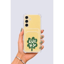 Samsung Galaxy Uyumlu S24 Fe Kartlıklı Lucky Yonca Desenli Kılıf Mh-hs4365-7016