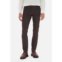 Twn Super Slim Fit Kahverengi Armürlü Chino Pantolon 5ec0305337641 Çok Renkli