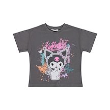 Kuromi 6-9 Yaş Tişört - Gri Çok Renkli