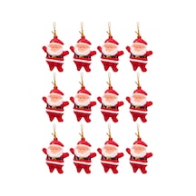 Yılbaşı Çam Ağacı Süsü Noel Baba 12'li