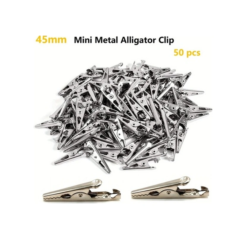 Trendooze Sunshine022 50 Adet 45mm Metal Yaylı Kıskaç Laboratuvar Test Kablolama