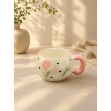 Acar Porselen Lüks Kahve Meşrubat Çay Bardağı Bardak Kupa 325ml Açık Beyaz