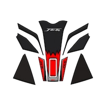 GP Kompozit SYM Jet 14 2017-2023 Uyumlu Tank Pad Seti Kırmızı