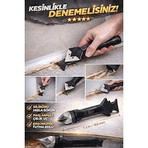 Profesyonel Silikon Temizleme & Derz Kazıma Aparatı Çok Fonksiyonlu Temizlik Seti Siyah