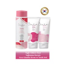 C'enta Beauty Yağlı Ciltler İçin Gece Bakım Kremi 50 ML + Gündüz Kremi 50 ML + Tonik 200 ML