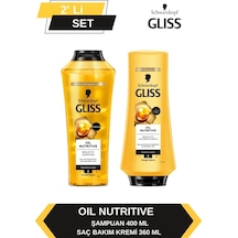 Gliss Oil Nutritive Şampuan 400 ML + Saç Kremi 360 ML