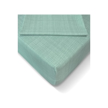 Ranforce 100x200 Cm Lastikli Çarşaf Seti - Mint At7602 Çok Renkli