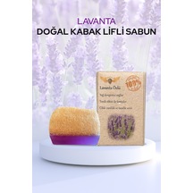 El Yapımı Kabak Lifli Doğal Lavanta Özlü Güzellik Sabunu Lavanta