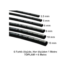 Isıyla Daralan Makaron Kablo Seti (6 Çeşit Herbiri 100 Cm ) Kablo