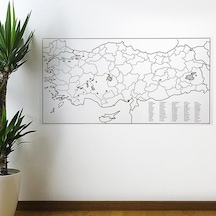 Yazılabilir Türkiye Haritası Manyetik Duvar Stickerı 110 X 56 Cm Timya/go1395 204598 Diğer