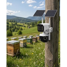 Güneş Enerjili Çiftlik Kamerası 9mp 4g Sım Kartlı Solar Güvenlik  Kamerası