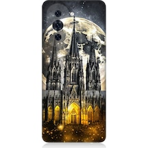 Huawei Nova 10 Pro Uyumlu Ay Ve Katedral Desenli Silikon Kılıf