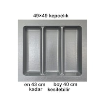 Ax 49x49 Kepçelik Mutfak Çekmece Düzenleyici Gri