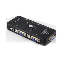 1 Monitör 4 Kasa Kvm Switch 4 Port Usb Kvm Switch