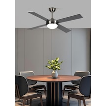 Ellis 4'lü Modern Tasarım Tavan Vantilatörü Led Avize Kumandalı Mobil Uygulamalı 3 Renk Aydınlatma Sessiz Dc Motor Beyaz