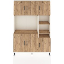 Arges Dolap 10 Raflı 6 Kapaklı 132x30x195 Aytaşı-çam/çam Aytaşı