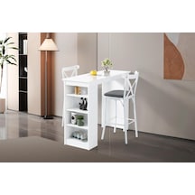 Vista Eylül Bar Raflı Mutfak Masa Takımı 50x120 001