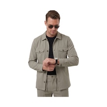 Deep Sea Deepsea Yeşil Slim Fit Gofre Dokulu Yazlık Spor Takım Elbise Yarım Astarlı Likralı 2 Li Kombin 2604007