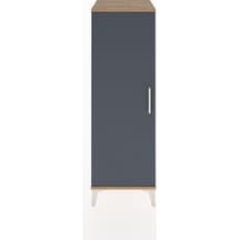 Hyperion Dolap Tek Kapaklı Tek Askılı 44x44x134 Çam-antrasit Çam