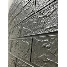 50x54 Cm 0,27 M² Gri Silinebilir Kendinden Yapışkanlı Duvar Kağıdı Esnek Panel 3d Tuğla Desen