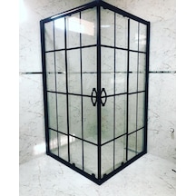 Nokta Duşakabin Teknesiz Kare Cam Duşakabin Karolaj Desenli Şeffaf