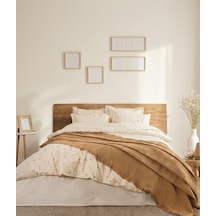 Şaheser Home Collection Çift Kişilik Pikeli Dijital Baskılı Nev Takımı Marvin Hardal Renkli