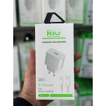 Rio Tech 3.1a Usb - Type-c Şarj Seti Samsung Xiaomi Uyumlu Hızlı Ve Ekonomik