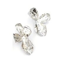 Metal Çiçek Küpe - Gümüş Diğer