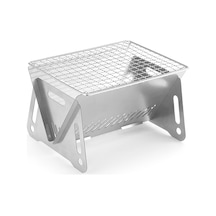 Açık Paslanmaz Çelik Barbekü Izgarası Gümüş