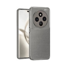 Tecno Spark 30 Kılıf Auto Focus Karbon Kapak - Gri -