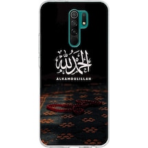 Redmi 9 Uyumlu Elhamdülillah Tesbih Baskılı Silikon Kılıf Renkli