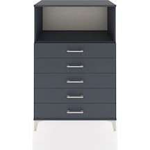 Hyperion Dolap Tek Raflı 4 Çekmeceli 88x44x134 Antrasit-antrasit Antrasit