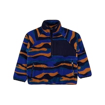 Civil Boys Karışık Dalga Desenli 6-9 Yaş Sweatshirt - Mavi Saks Mavisi