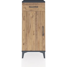 Arges Komodin 2 Raflı Tek Çekmeceli Tek Kapaklı 44x30x106 Antrasit-çam Antrasit