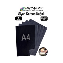 Karbon Kağıdı A4 Siyah 5 Adet 21x29,7 Cm Transfer Kağıdı Kopya Kağıdı Renkli Karbon Kağıdı Ahşap Seramik Metal Cam