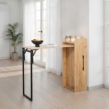 Slide Katlanır Çok Amaçlı Masa - Ceviz/siyah 122x44.5x108 Cm Ceviz