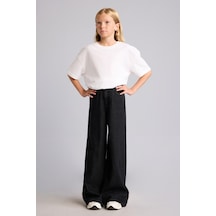 Defacto 90s Wide Leg Beş Cep Detaylı Jean Pantolon Kız Çocuk H6249a826aunm40 Siyah-nm40