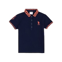 U.S. Polo Assn. Kız Çocuk Lacivert Polo Yaka Basic Tişört 50283284-VR033