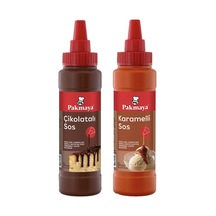 Pakmaya Sıvı Tatlı-pasta-dondurma Sosu 300 Ml Çikolata Ve Karamelli 2 Li Set