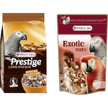 Versele Laga Prestige Loro Parque Afrika Papağan Yemi 1 Kg + Exotic Nuts 750 G 2 Li Paket