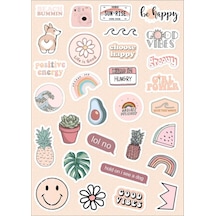 Smile Eğlenceli Sticker Seti Laptop Ajanda Pc Tablet Telefon Defter Etiket Bullet Journal Diğer