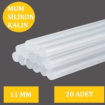 Winnboss Kalın Şeffaf Sıcak Mum Silikon 11mm 30cm 20 Adet