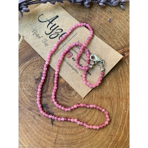Pembe Turmalin Kolye 80612600 Mor