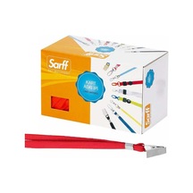 Sarff Kart Askı İpi Metal Klipsli Kırmızı Metal Klipsli Askı İpi 50 Li Paket