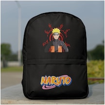 Naruto Logo Sırt Çantası Siyah