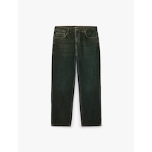 Koton Pamuklu Düz Paça Vintage Straight Fit Jean Pantolon Petrol 7wam40167nd