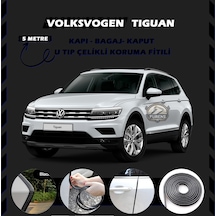Volksvogen Tiguan Oto Araç Kapı Koruma Fitili 5metre Parlak Siyah Renk